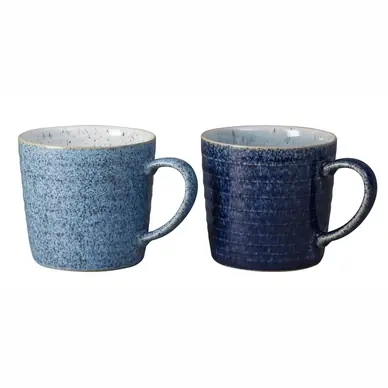 Dernière Chance Mugs Denby Studio Blue Cobalt Flint 400 ml (Lot de 2)